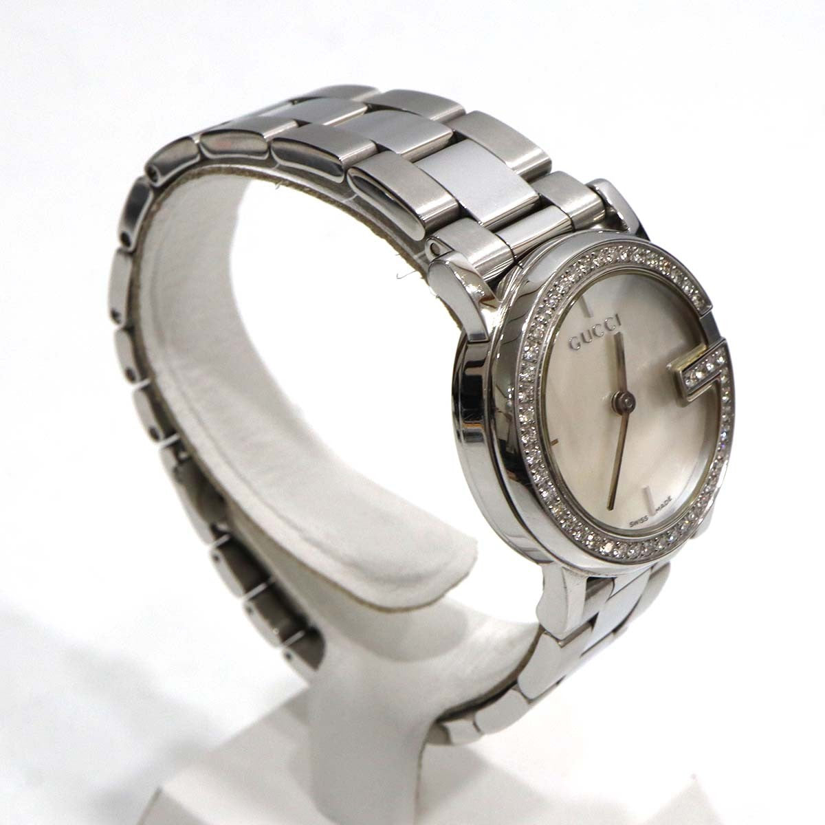 稼働 腕時計 GUCCI グッチ Gラウンド ダイヤベゼル 101L クォーツ
