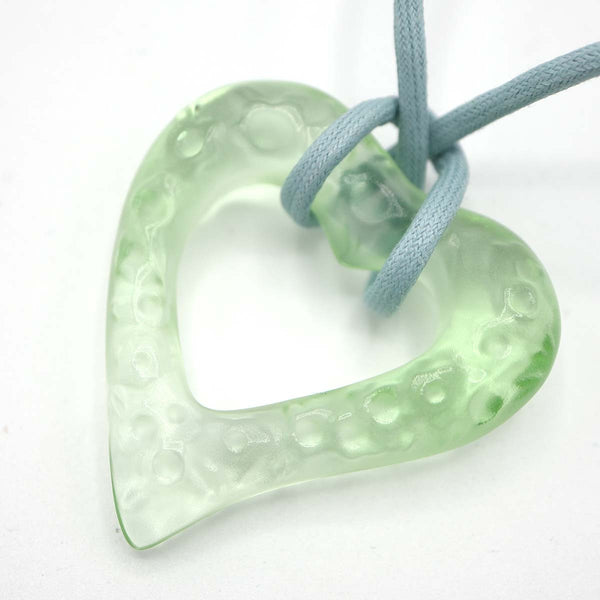 Baccarat バカラ クリスタルガラス オープンハート・サブレ ペンダント ジェード グリーン ネックレス 19k318-160