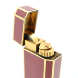 Cartier カルティエ  must de Cartier ガスライター 喫煙具 ヴィンテージ 着火未確認 ボルドー 箱・石あり M4306
