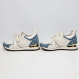 LOUIS VUITTON ルイヴィトン LV NV0179 ランアウェイライン スニーカー 靴 38サイズ デニム レザー M4035