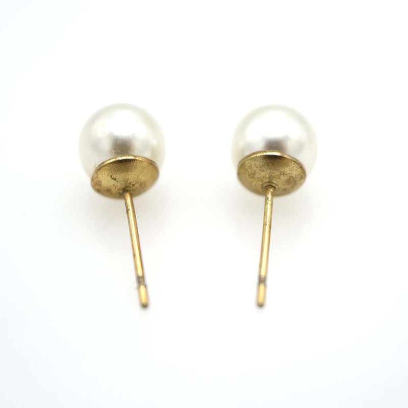 Christian Dior ディオール ピアス JADIORロゴ ラインストーン フェイクパール ゴールドカラー レディース 15.8g H20799