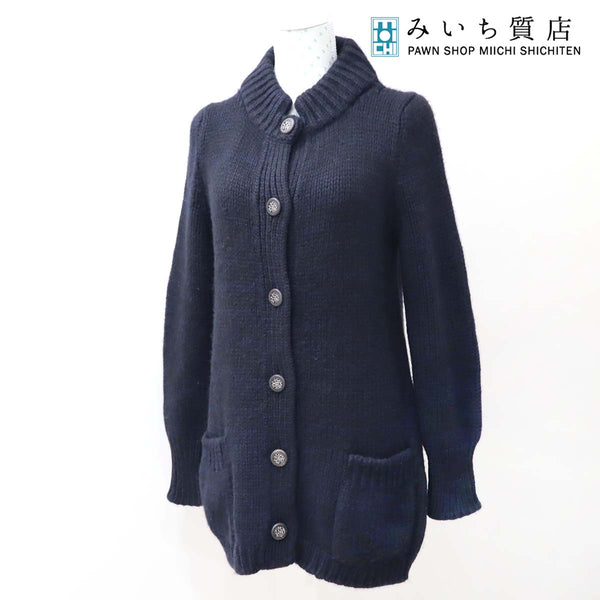 スタッフ専用 CHANEL ココマーク ロゴ入り セーラーカーディガン M スタッフ専用 CHANEL ココマーク ロゴ入り セーラーカーディガン M