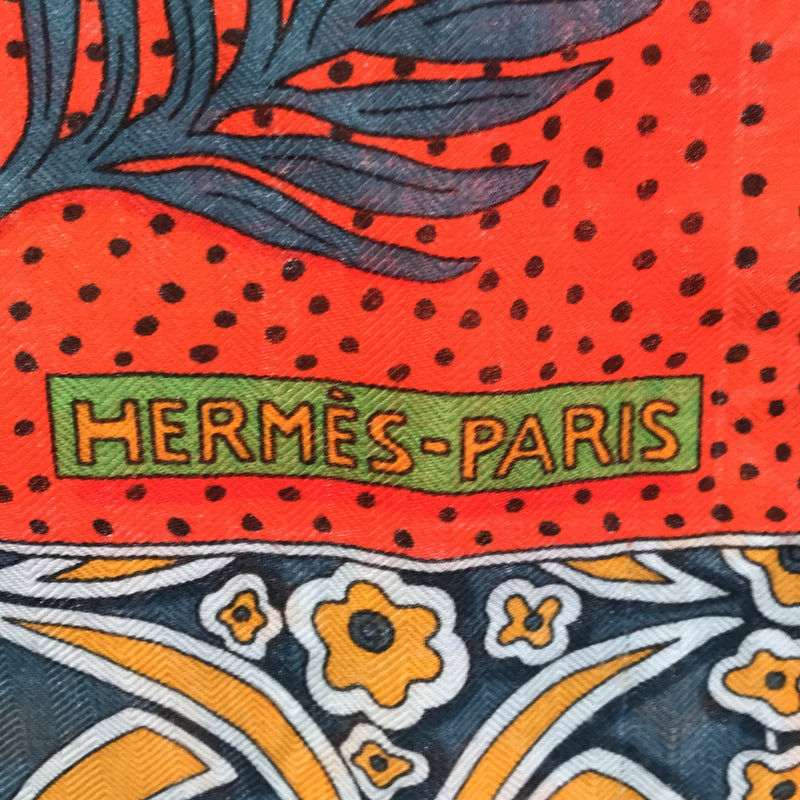 エルメス HERMES スカーフ カレ140 Zenobie Reine de Palmyre パルミラの女王ゼノビア カレジュアン カシミヤ シルク H9489