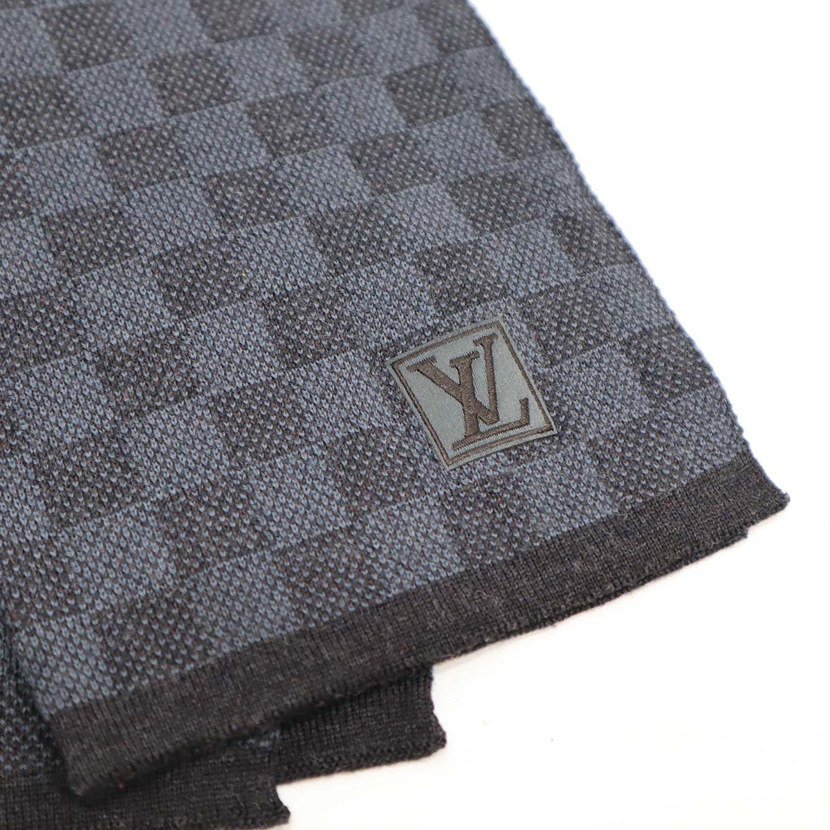 LV マフラー エシャルプ プティ ダミエ コバルト ネイビー M70030