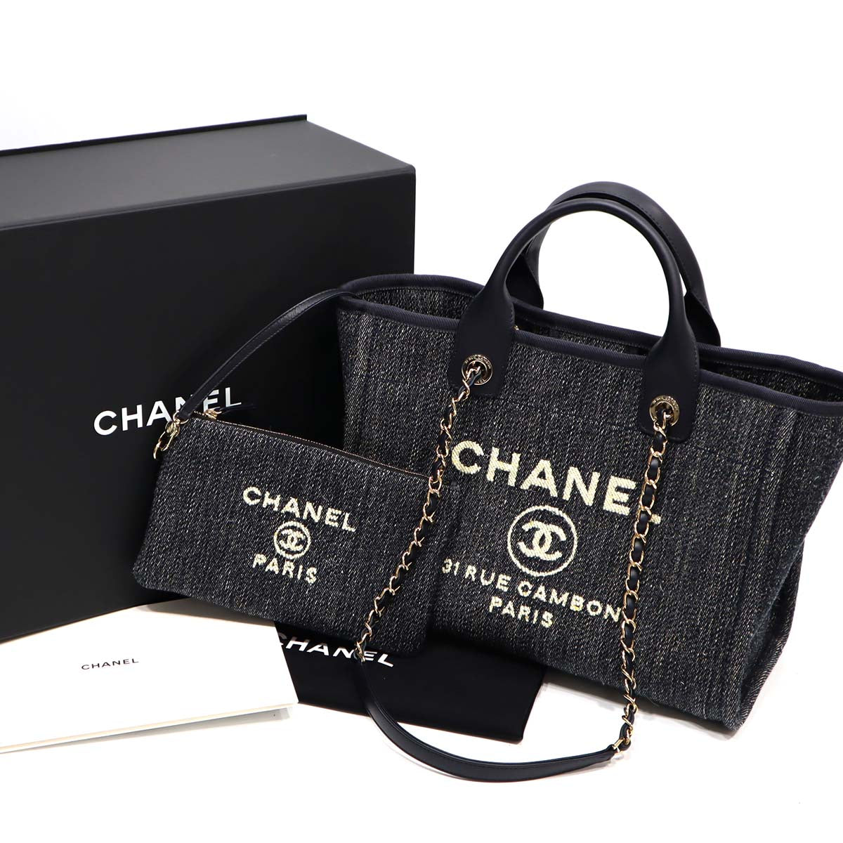 未使用 シャネル ドーヴィル ショッピング バッグ AS3257 CHANEL