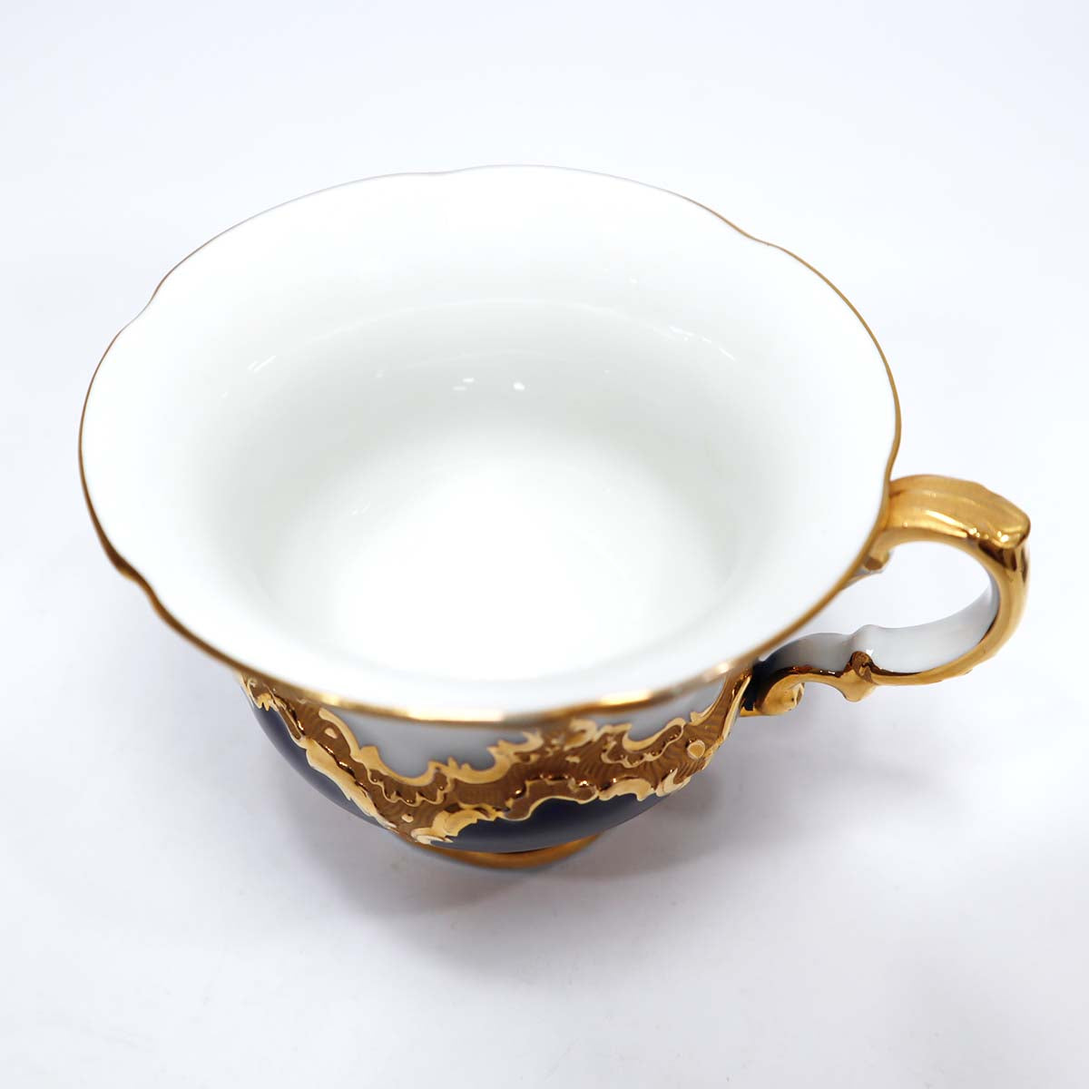 マイセン　Bフォーム　コバルト　プレート　20cm マイセン（Meissen）Xフォーム 金彩 コバルト モカカップ