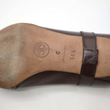 シャネル パンプス ブラウン ブラック 34 1/2 21.5cm CHANEL ヒール 6cm 靴 替えゴム付 19k47-190