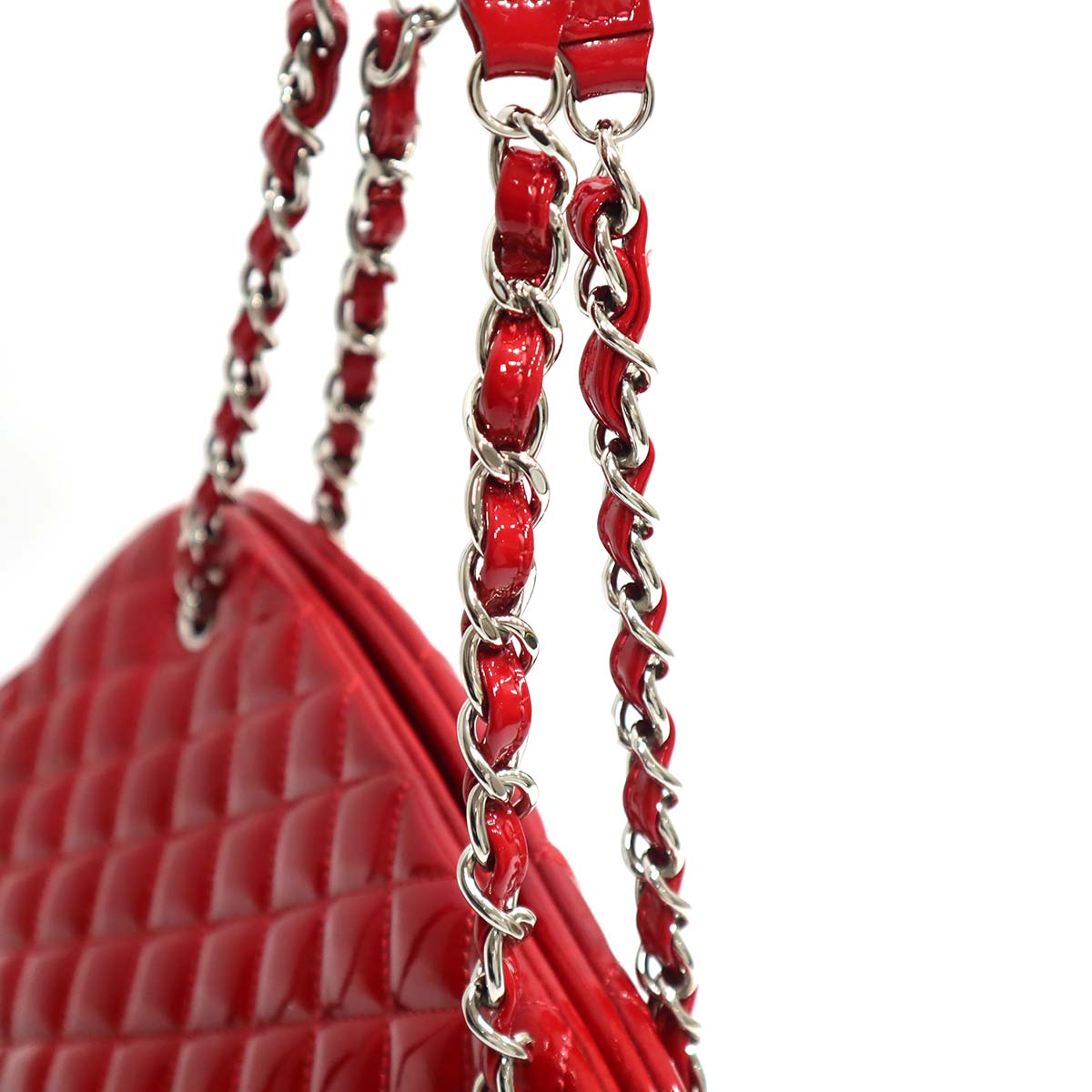 CHANEL シャネル エナメル ボーリングバッグ 赤 レッド CHANEL シャネル エナメル ボーリングバッグ 赤 レッド