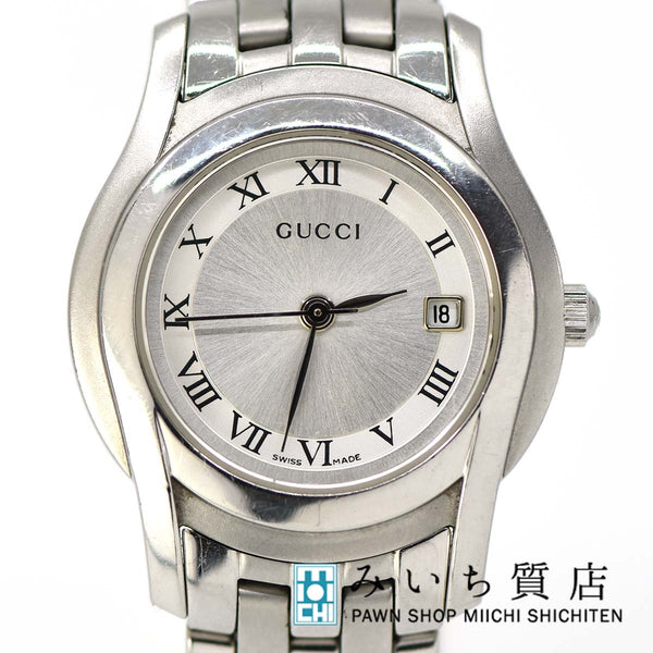 腕時計 GUCCI グッチ 5500L YA055506 レディース クォーツ QZ デイト 2022年8月電池交換 H2446