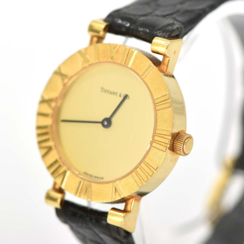 腕時計 ティファニー アトラス  L0630 750 K18YG QZ レディース 時計 2022年1月電池交換済 yo167
