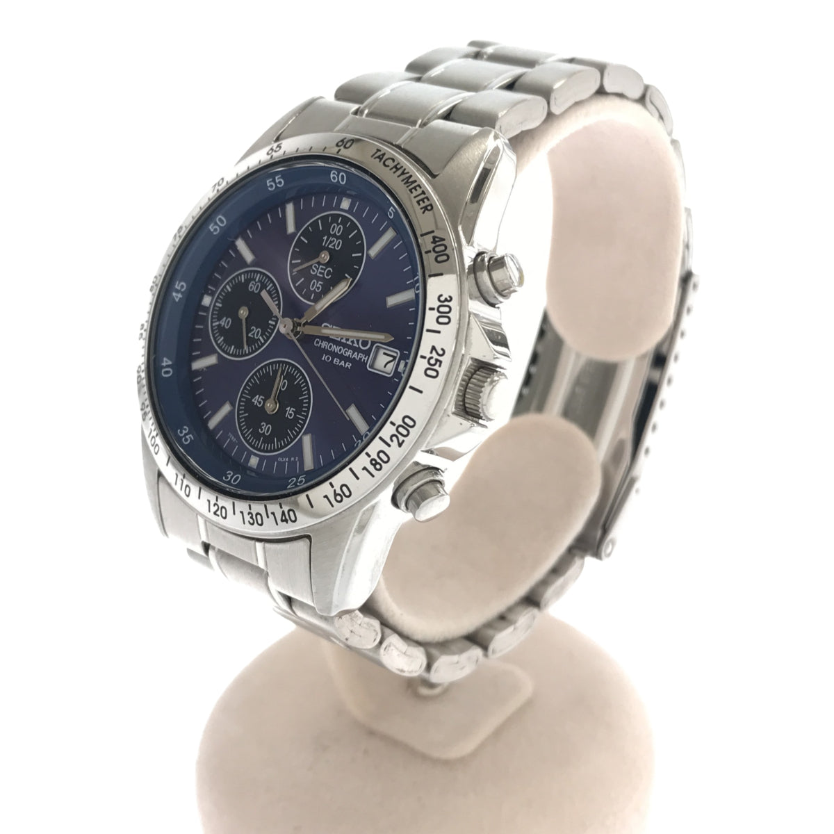 腕時計 セイコー SEIKO 7T92-0DW0 クォーツ 青文字盤 ブルー クロノ 