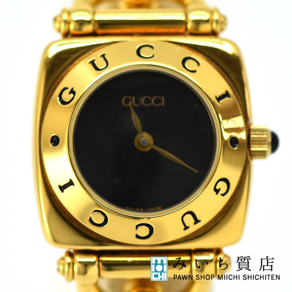 腕時計 GUCCI グッチ  ホースビット 6400L クォーツ ブラック文字盤 レディース 2022年8月電池交換済 M759