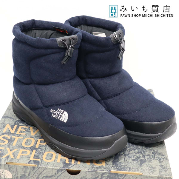 未使用 THE NORTH FACE ノースフェイス NUPTSE BOOTIE WOOL V SHORT ヌプシ ブーツ ネイビー NF51979 21s470-1