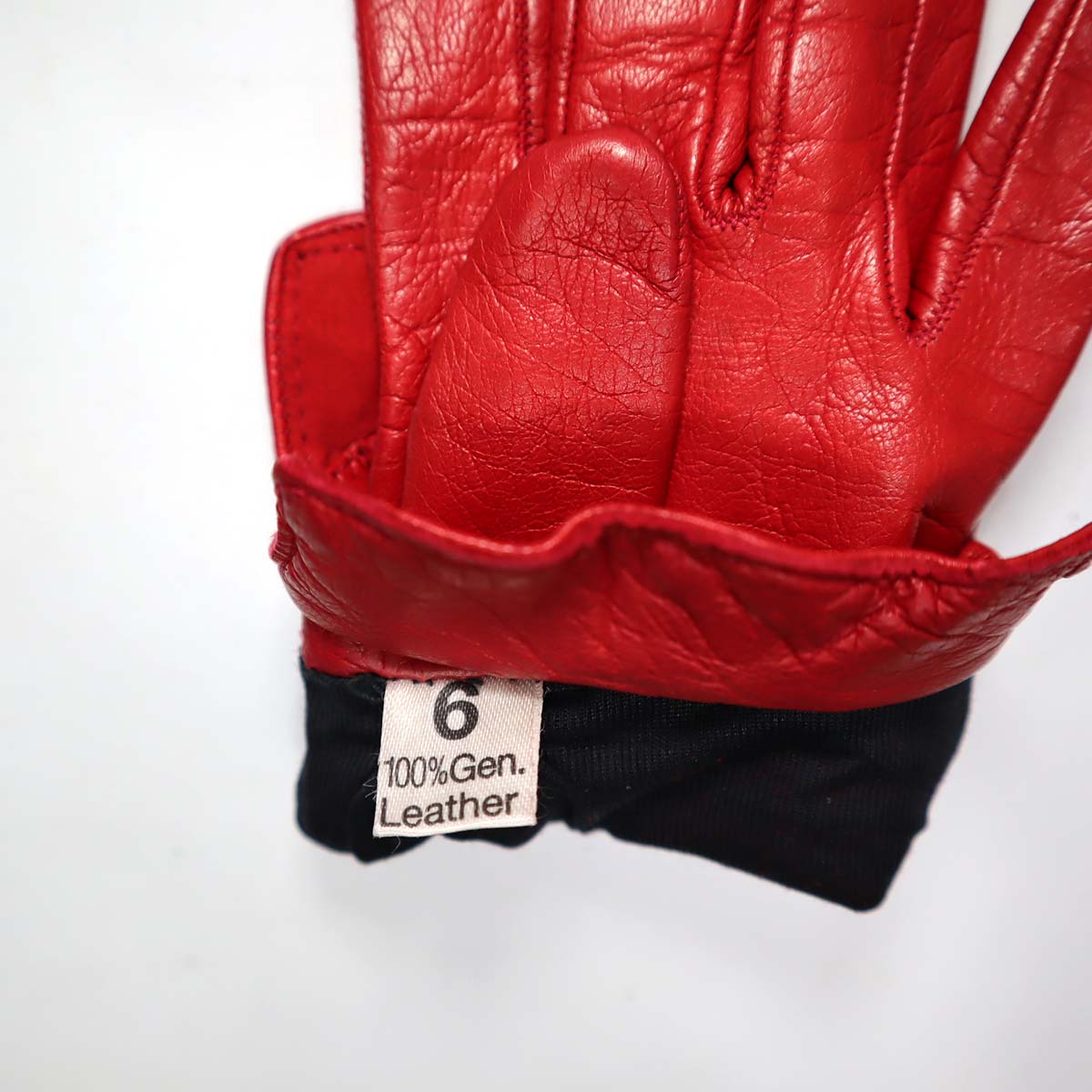 グッチ GUCCI 手袋 赤 レザー シルク ホースビット グローブ