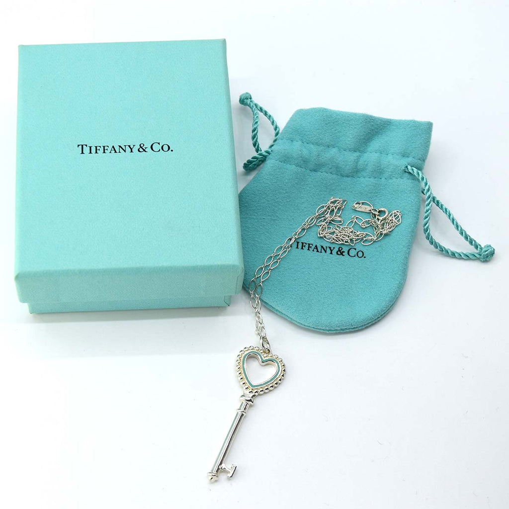 ティファニー ビーズハートキー ネックレス ペンダント SV925 TIFFANY