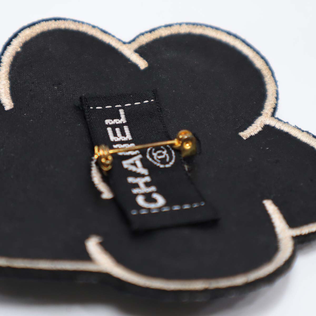 ピンブローチ コサージュ CHANEL シャネル カメリア ブラック ココ