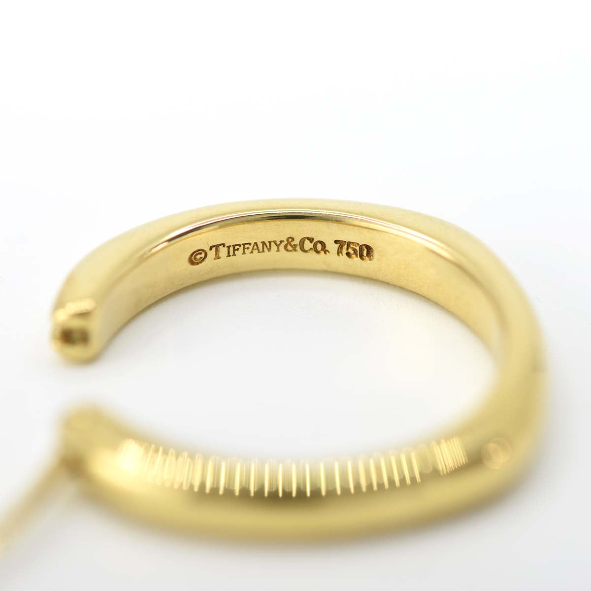 TIFFANY&Co. クッション スクエア フープ ピアス 片耳 ティファニー 美品 ティファニー クッション スクエア フープ ピアス シルバー