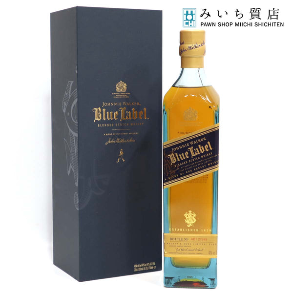 お酒 ウィスキー JOHNNIE WALKER ジョニーウォーカー ブルーラベル 750ml 40% 1820年 22k431-2