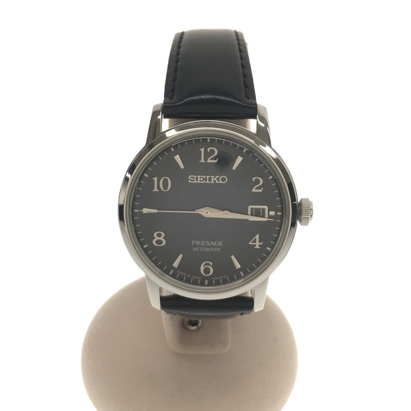腕時計 セイコー SEIKO プレサージュ PRESAGE 4R35-04A0 自動巻き デイト AT ネイビー 21s593-1