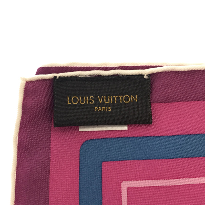 ルイヴィトン LV スカーフ M75804 アルマ柄 モノグラム ピンク オレンジ シルク LOUIS VUITTON H7832