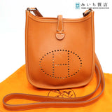 エルメス HERMES エブリンTPM □H刻印 ミニ オレンジ ポシェット シルバー金具 ショルダーバッグ H5846