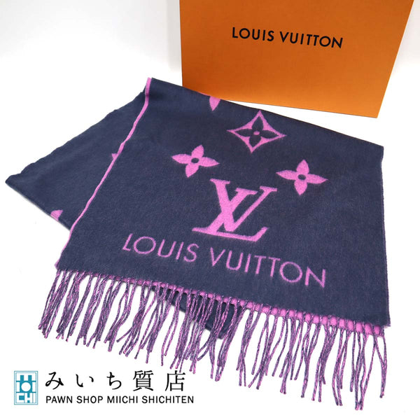 未使用 LV マフラー ルイヴィトン LOUIS VUITTON M70463 エシャルプ レイキャビック ピンク カシミヤ H6670