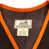 エルメス HERMES ベスト M ノースリーブ ブラウン オレンジ 表記サイズ 48 メンズ 服 H2269