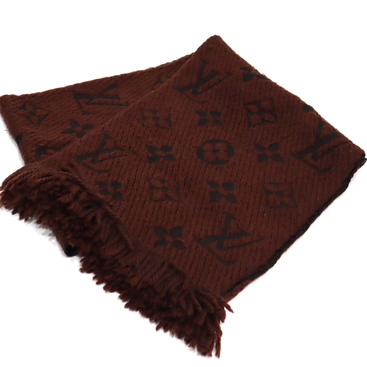 LV ルイヴィトン マフラー 413287 ウール シルク エシャルプ ロゴ