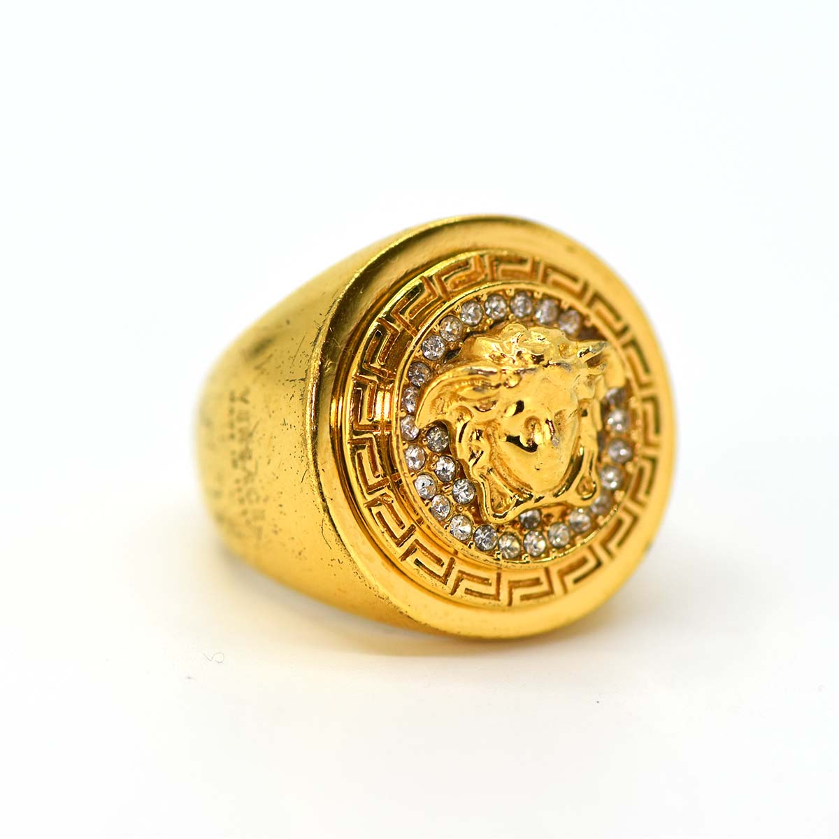 ヴェルサーチ リング 指輪 VERSACE 17号 ゴールド色 ライン