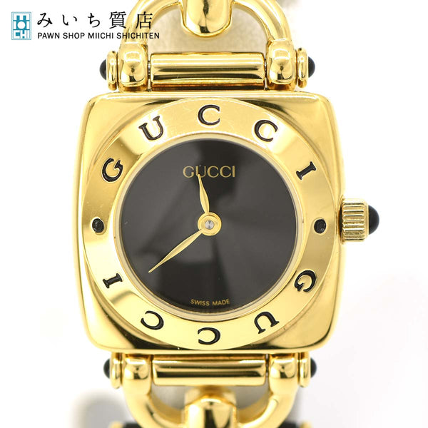 腕時計 GUCCI グッチ 6300L ホースビット ブラック文字盤 QZ 2022年2月 