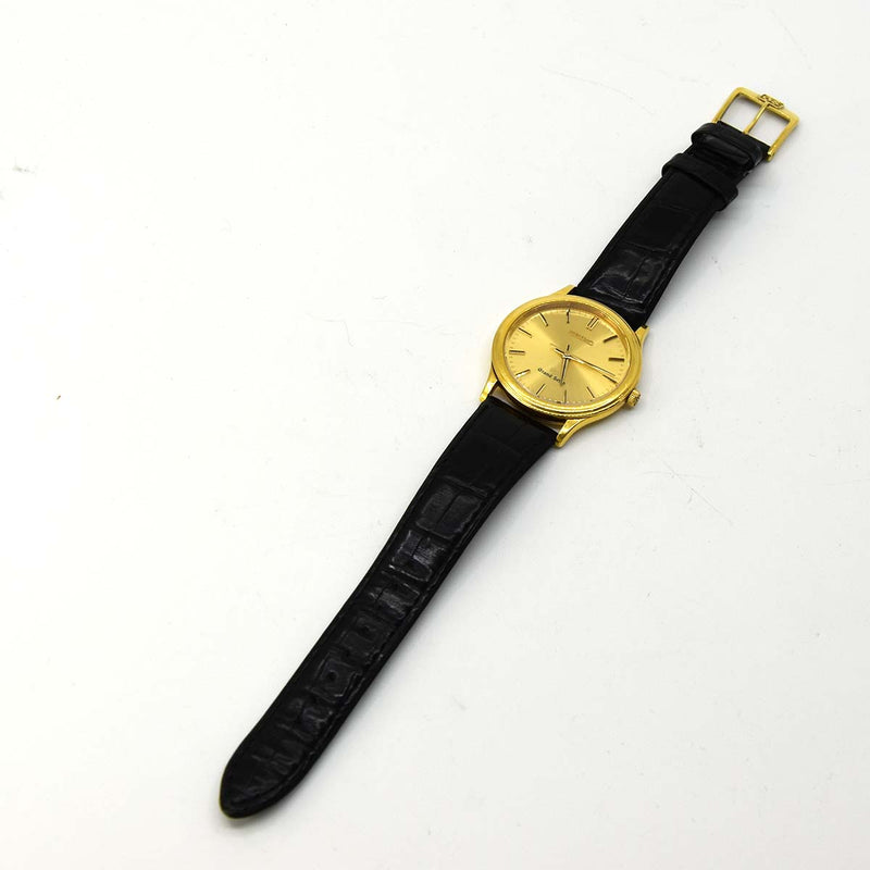 腕時計 グランドセイコー GS 18KT 9581-7010 純正ベルト ゴールド レザーベルト QZ クォーツ M514