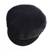 シャネル CHANEL ベレー帽 キャスケット Mサイズ 黒 ブラック ビスコース ポリアミド シルク AA8741 帽子 H10921