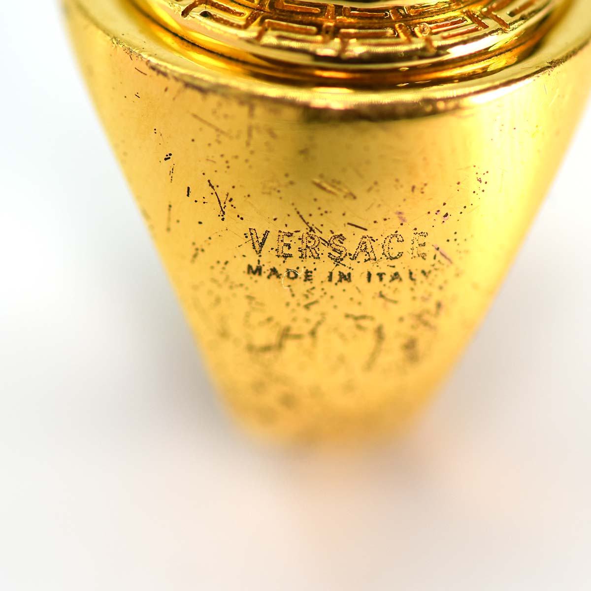 ヴェルサーチ リング 指輪 VERSACE 17号 ゴールド色 ラインストーン 