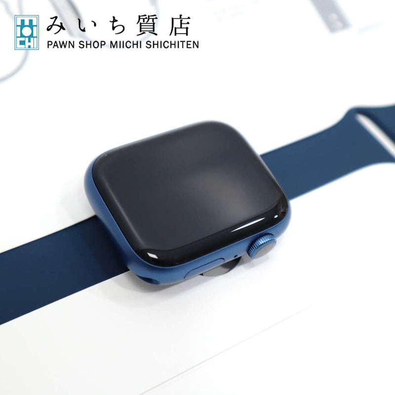 腕時計 アップル ウォッチ SERIES7 スマートウォッチ MKN83J/A A2474 GPSモデル 45mm ブルー 22k172-1