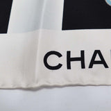 シャネル CHANEL スカーフ NB733 リボン ハート シルク 黒 90cm ストール 23k252-6