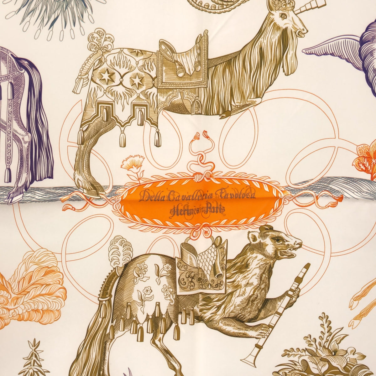 (エルメス)カレ90《デッラ・カヴァッレリア》 スカーフ大判 Qeidtr04wd6skVYMDrJ326KKcWVnhX