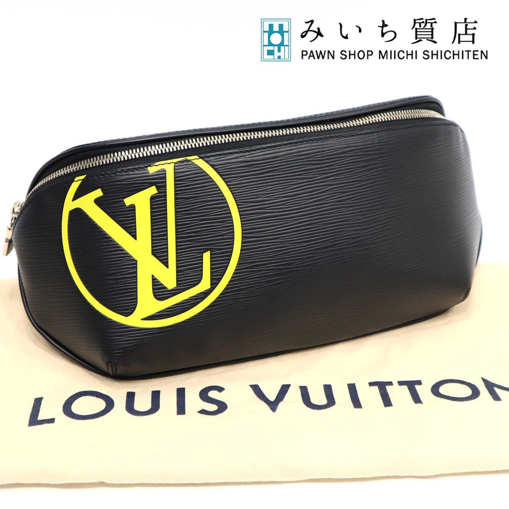 LV ルイヴィトン バムバック M55131 エピ ボディバッグ 黒 イエロー LOUIS VUITTON メンズ ウエストポーチ H103 –  みいち質店