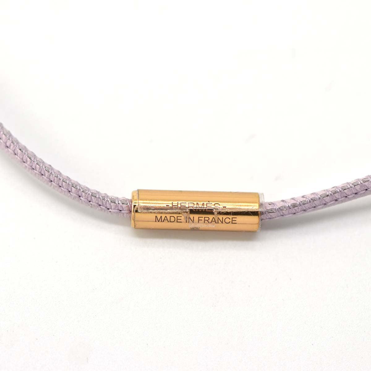 エルメス ループ グラン ペンダント ゴールド色金具 モーブ