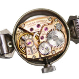 腕時計 オメガ OMEGA デビル DEVILLE BF 611.5654 カットガラス K14 ダイヤ 稼働 社外ベルト 手巻き cal.484 H2035