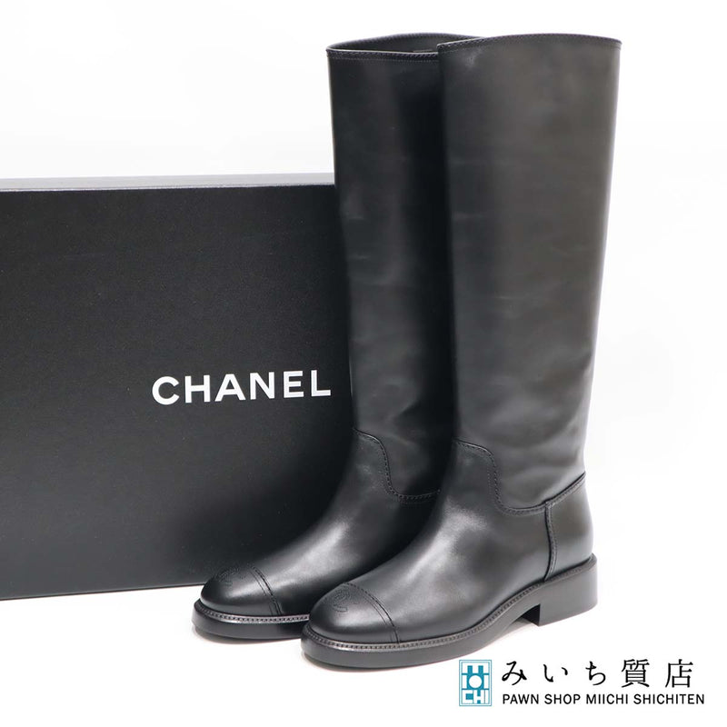シャネル　CHANEL ブーツ　黒　23.5cmレディース