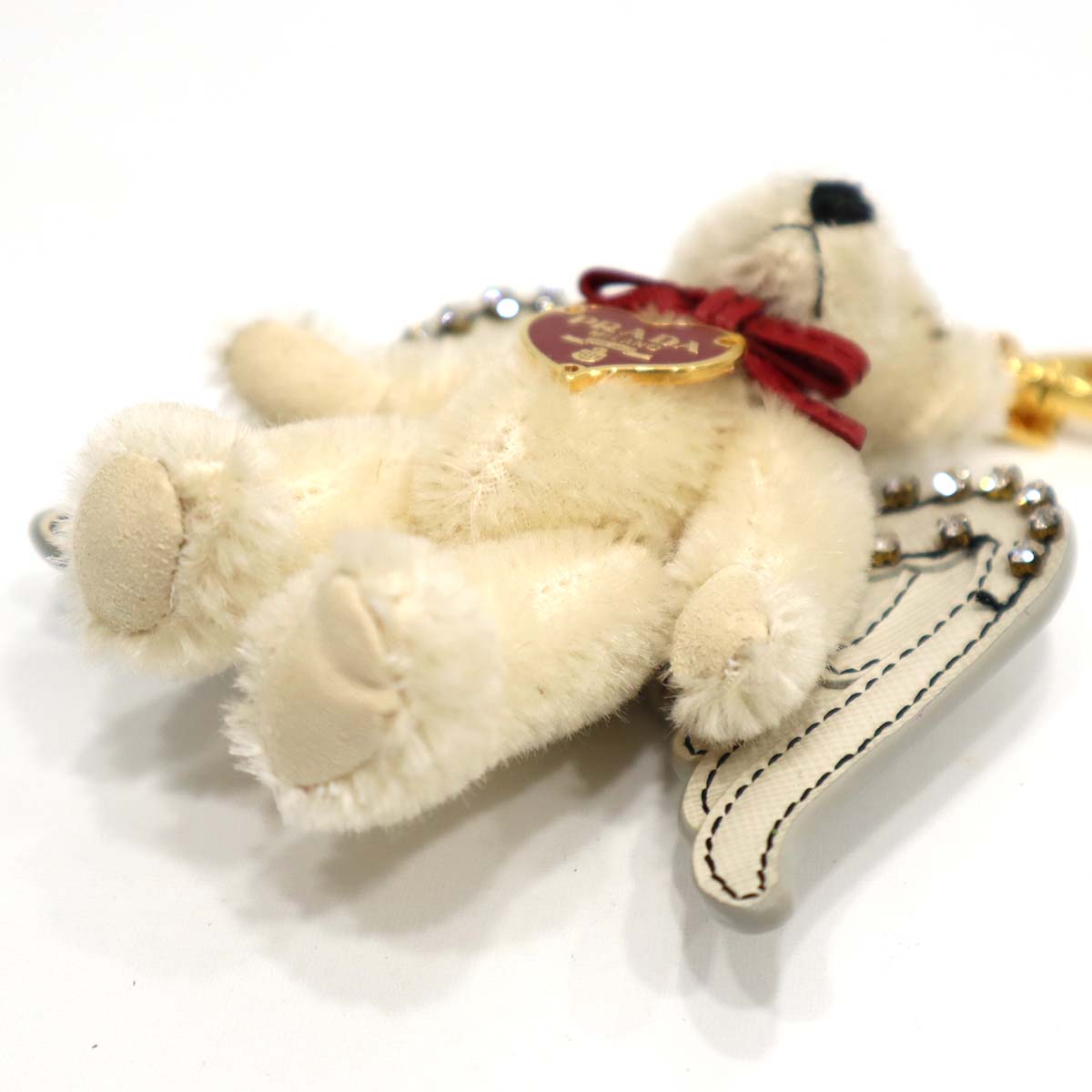 プラダ PRADA 熊チャーム ラインストーン くま クマ 熊 羽