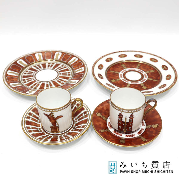 洋食器 リチャードジノリ ジュビレオコレクション カップ&ソーサー 中皿プレート セット 23k486-12