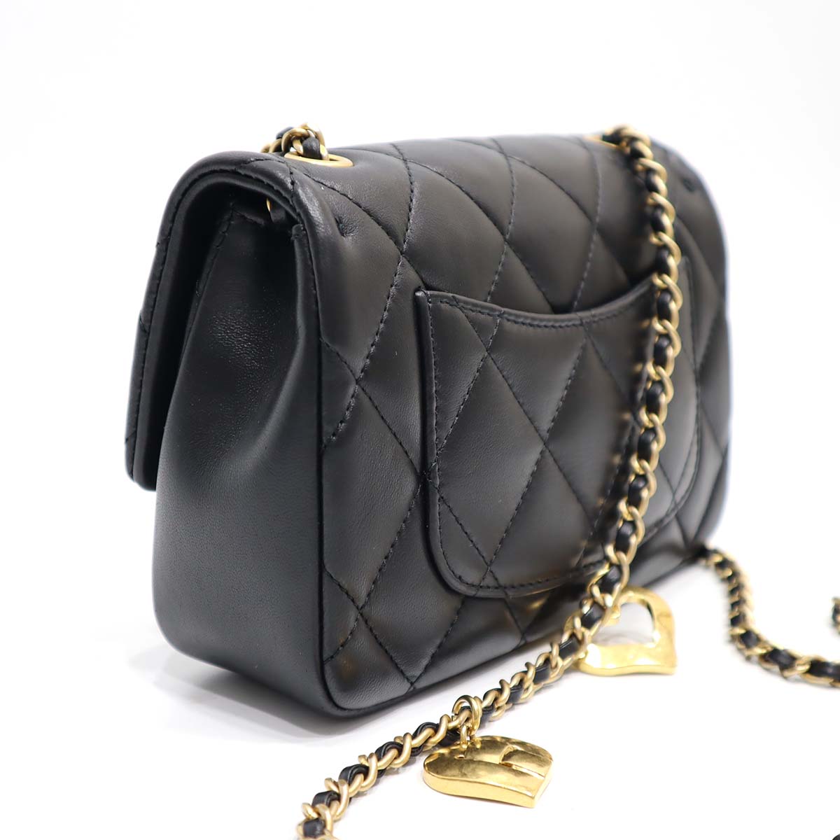 未使用 シャネル CHANEL ハート ミニ フラップバッグ ブラック 未使用 シャネル CHANEL ハート ミニ フラップバッグ ブラック
