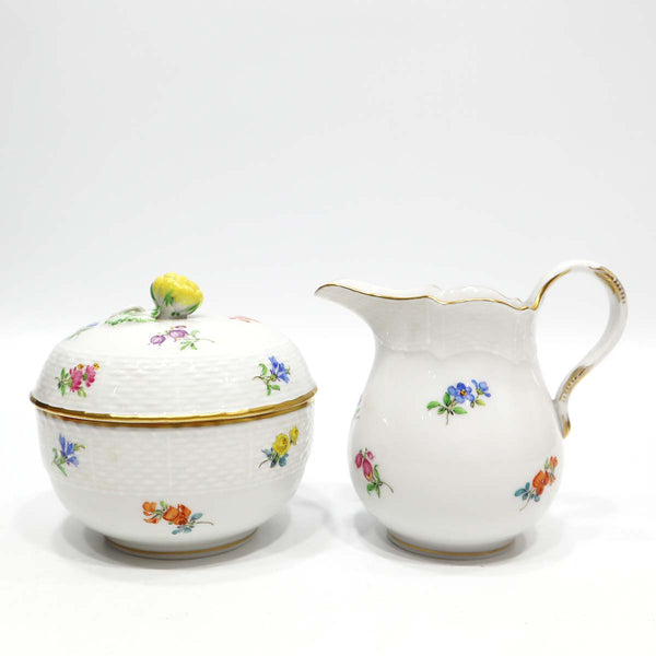 洋食器 マイセン 散らし小花 ポット 皿 6枚 セット 010110 Meissen 23k486-35