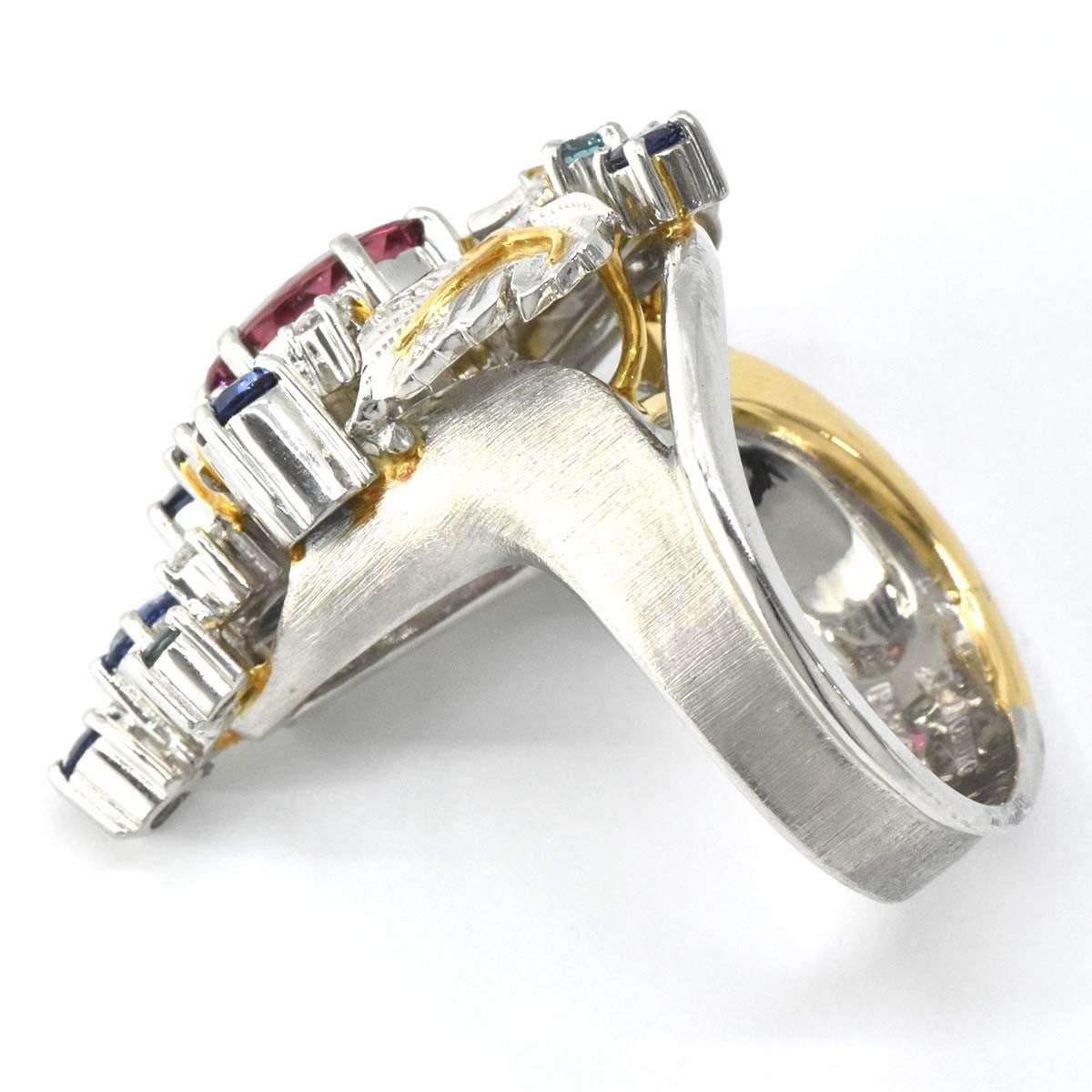 リング 石川暢子 K18 PT900 トルマリン 2.38ct ダイヤ 0.54ct