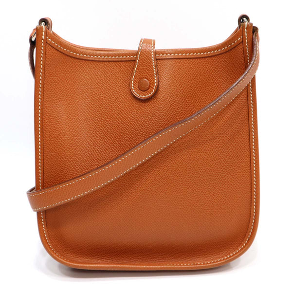 エルメス HERMES エブリンTPM □H刻印 ミニ オレンジ ポシェット シルバー金具 ショルダーバッグ H5846