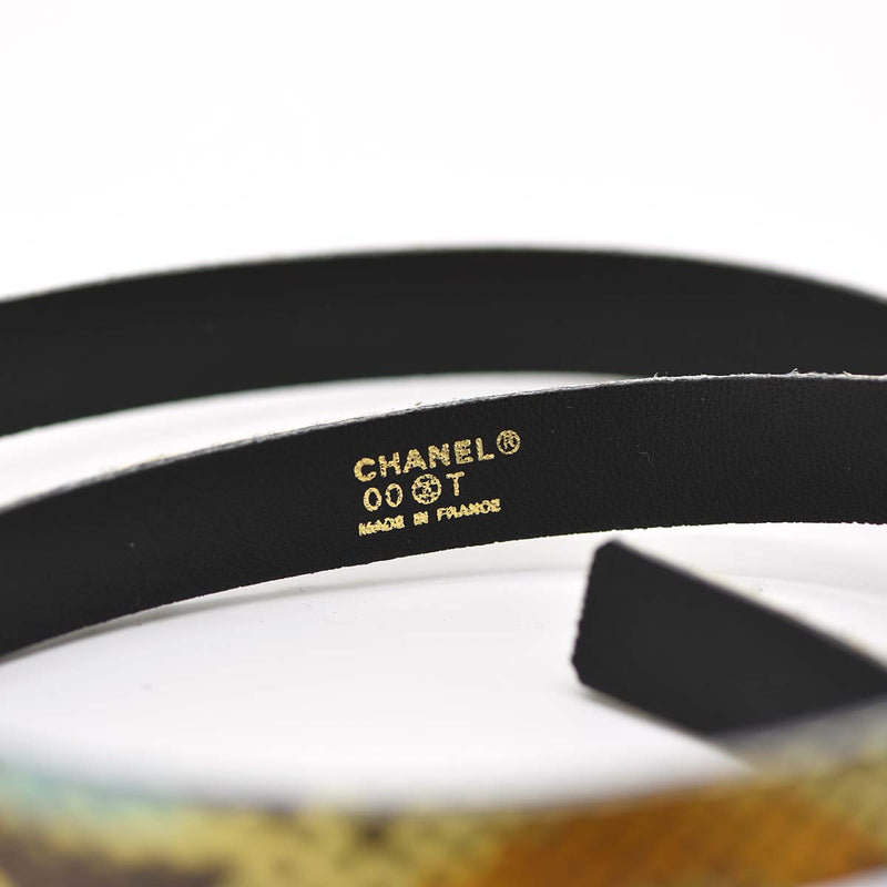 ベルト CHANEL シャネル パイソン ココマーク マルチ 表記サイズ80/32 H4127-4