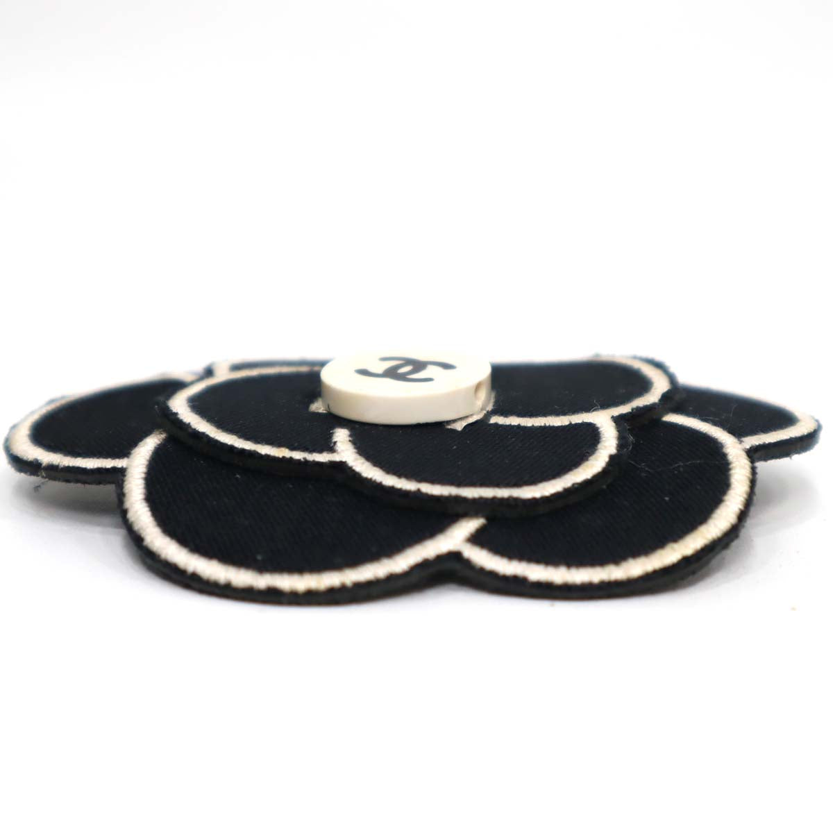 ピンブローチ コサージュ CHANEL シャネル カメリア ブラック