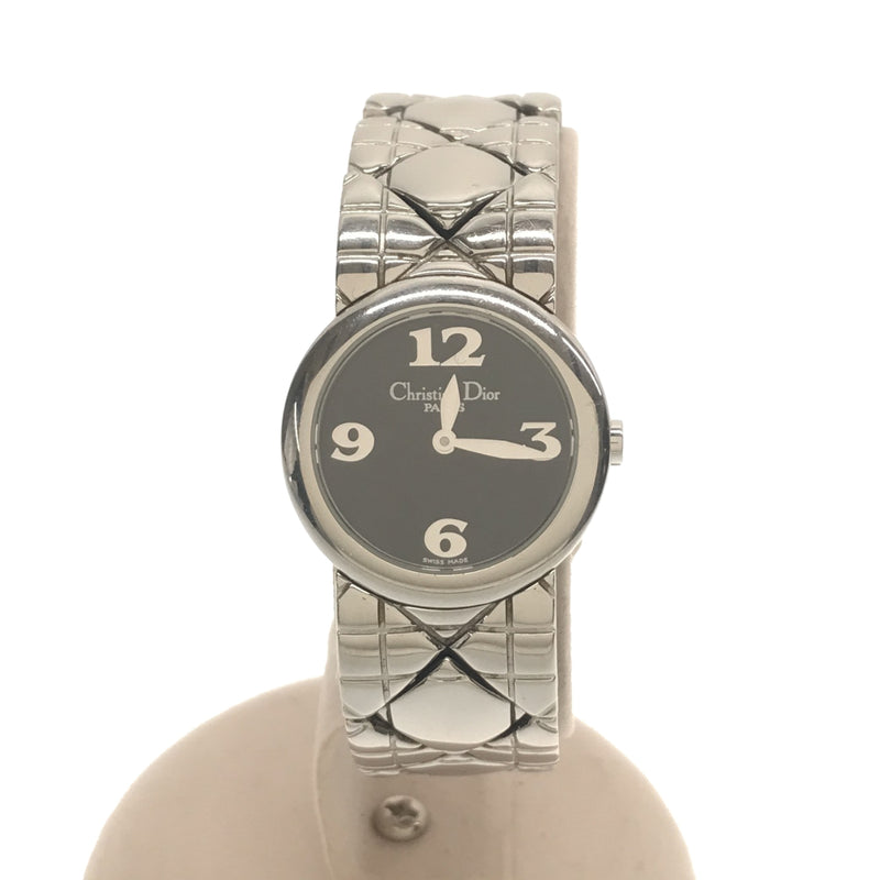 腕時計 Christian Dior クリスチャンディオール D86-100 クォーツ 黒文字盤 2022年1月電池交換済み H302