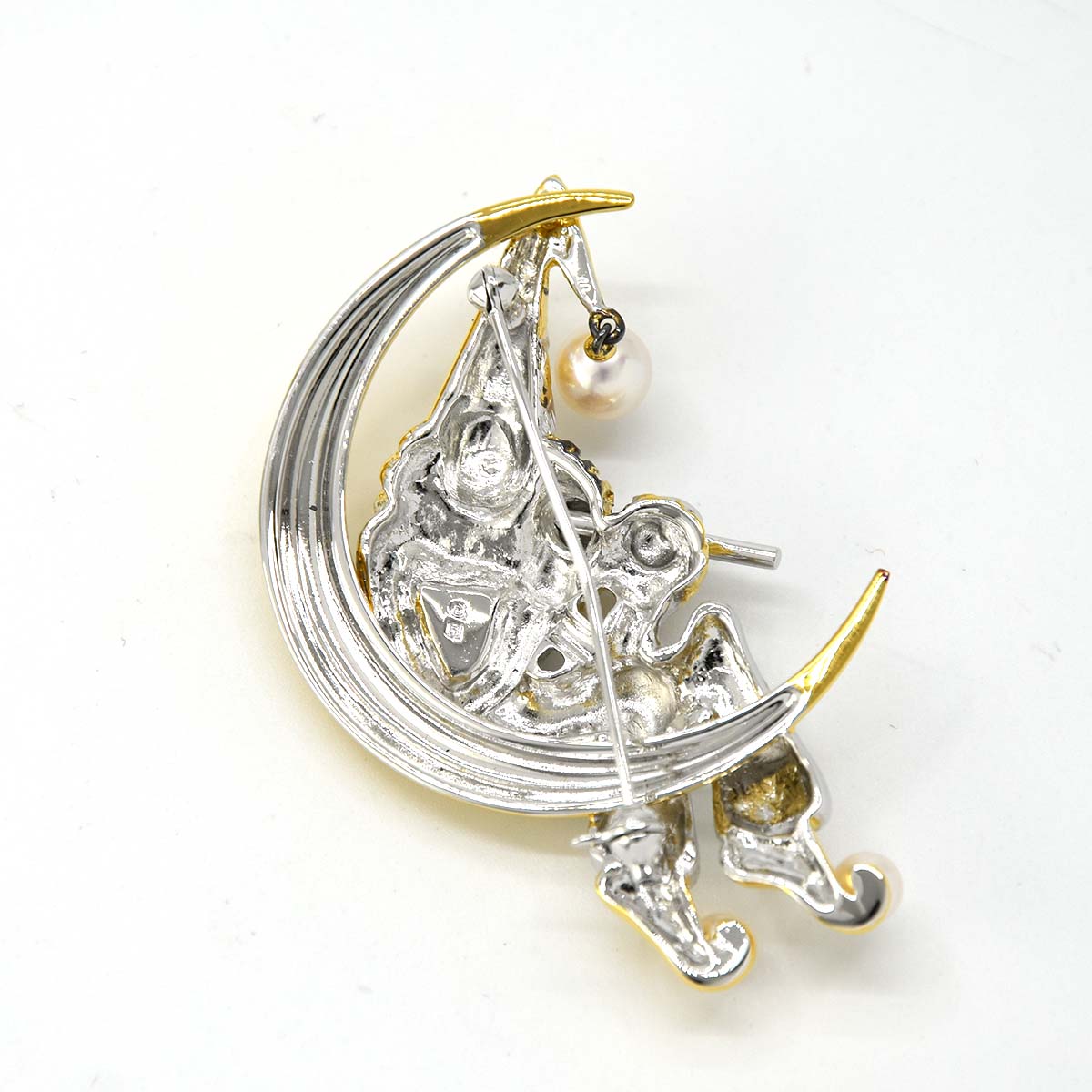 MIKIMOTO ミキモト アコヤパール 真珠 ピエロモチーフ ブローチ